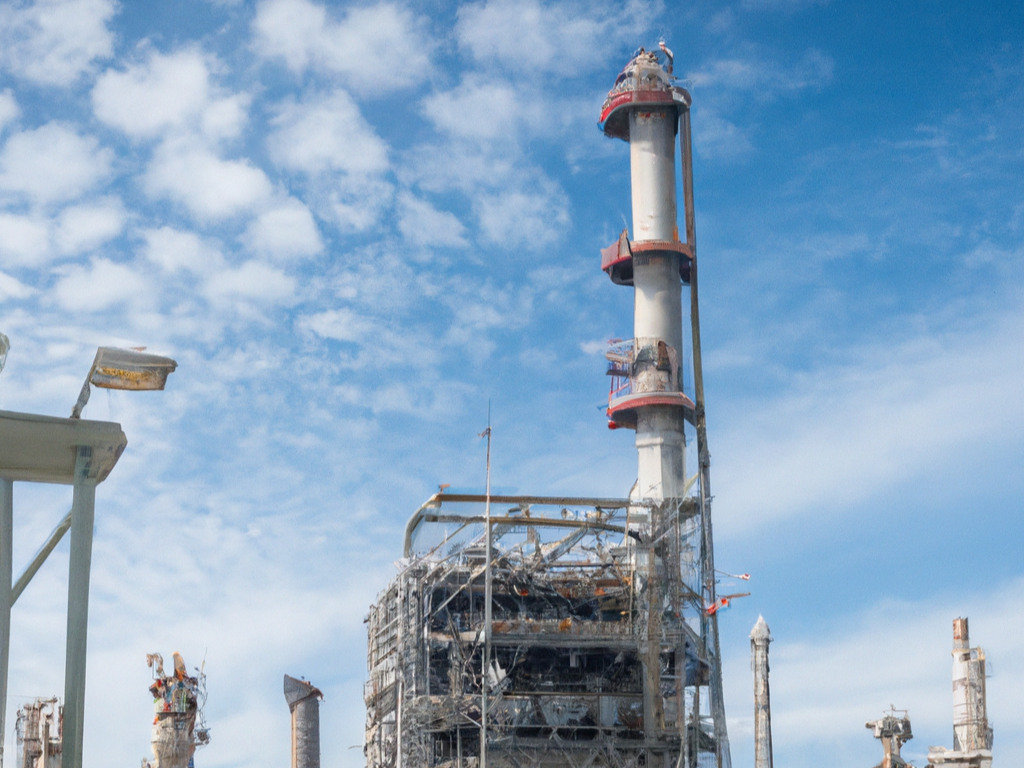 Illustration of the petrochemical & gas industry, where there is a need for ATEX approved IIoT gas and VOC sensor